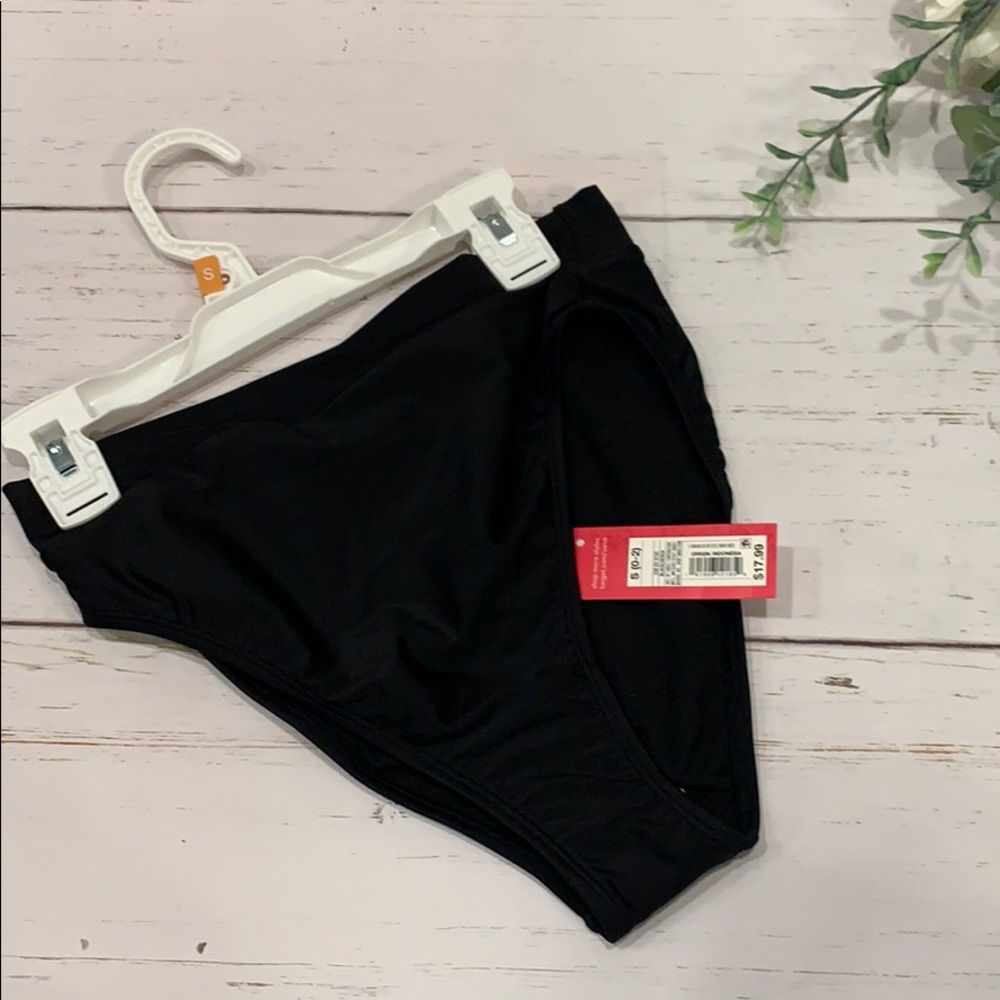 NWT high waisted black bathing suit bottom